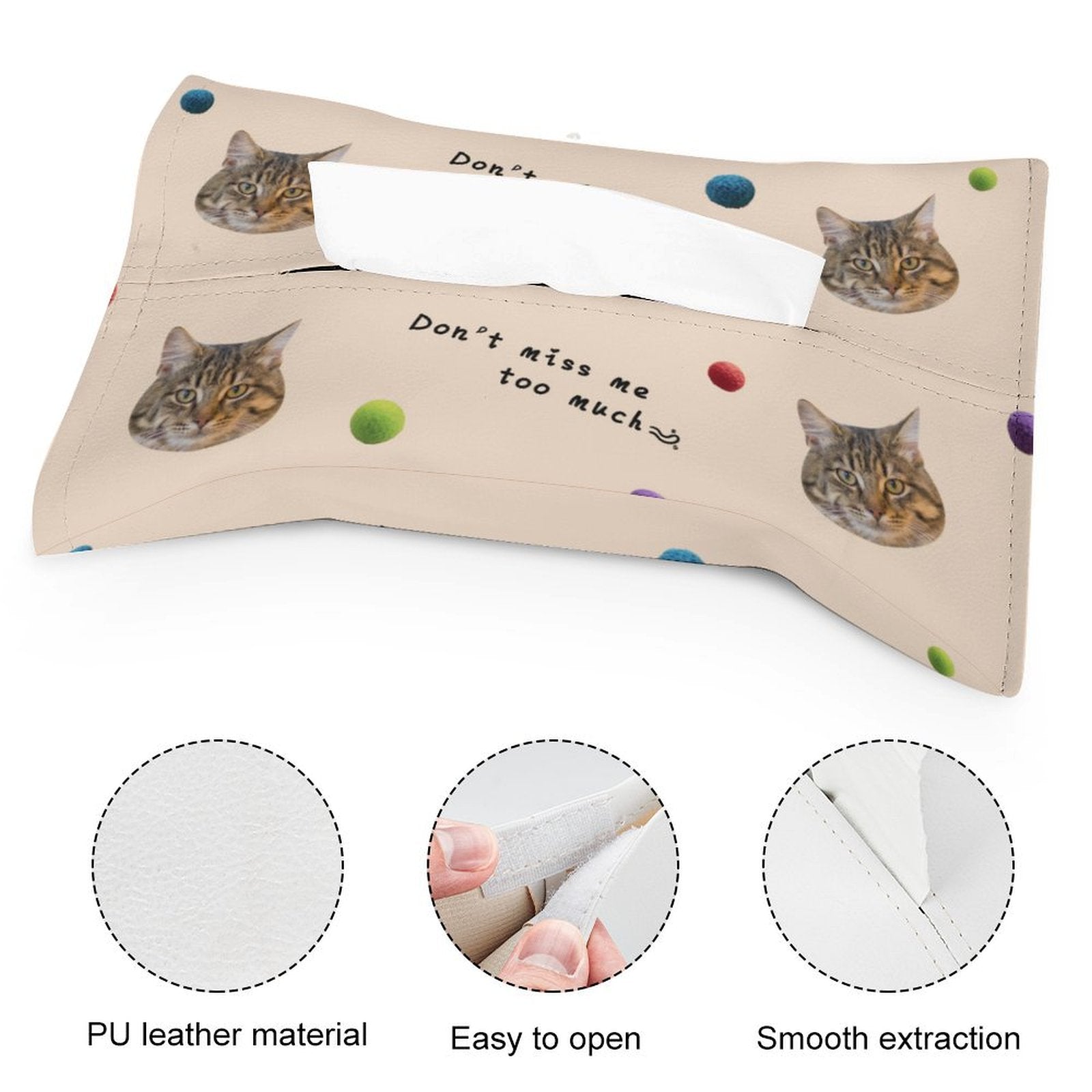 WEPRINTMETissue BoxCustom Pet Face Miss Pet Tissue Box