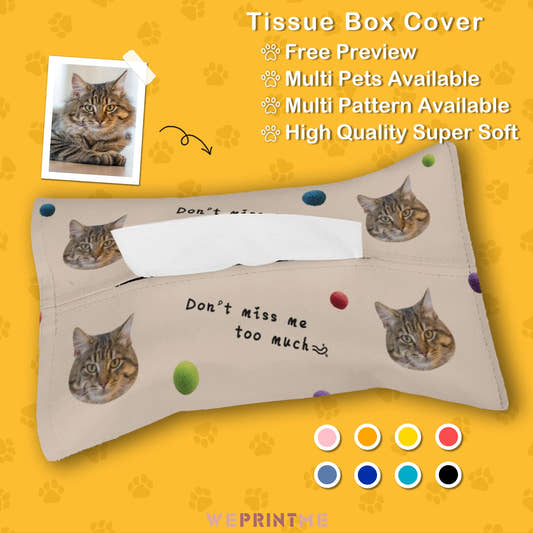 WePrintMeTissue BoxCustom Pet Face Miss Pet Tissue Box