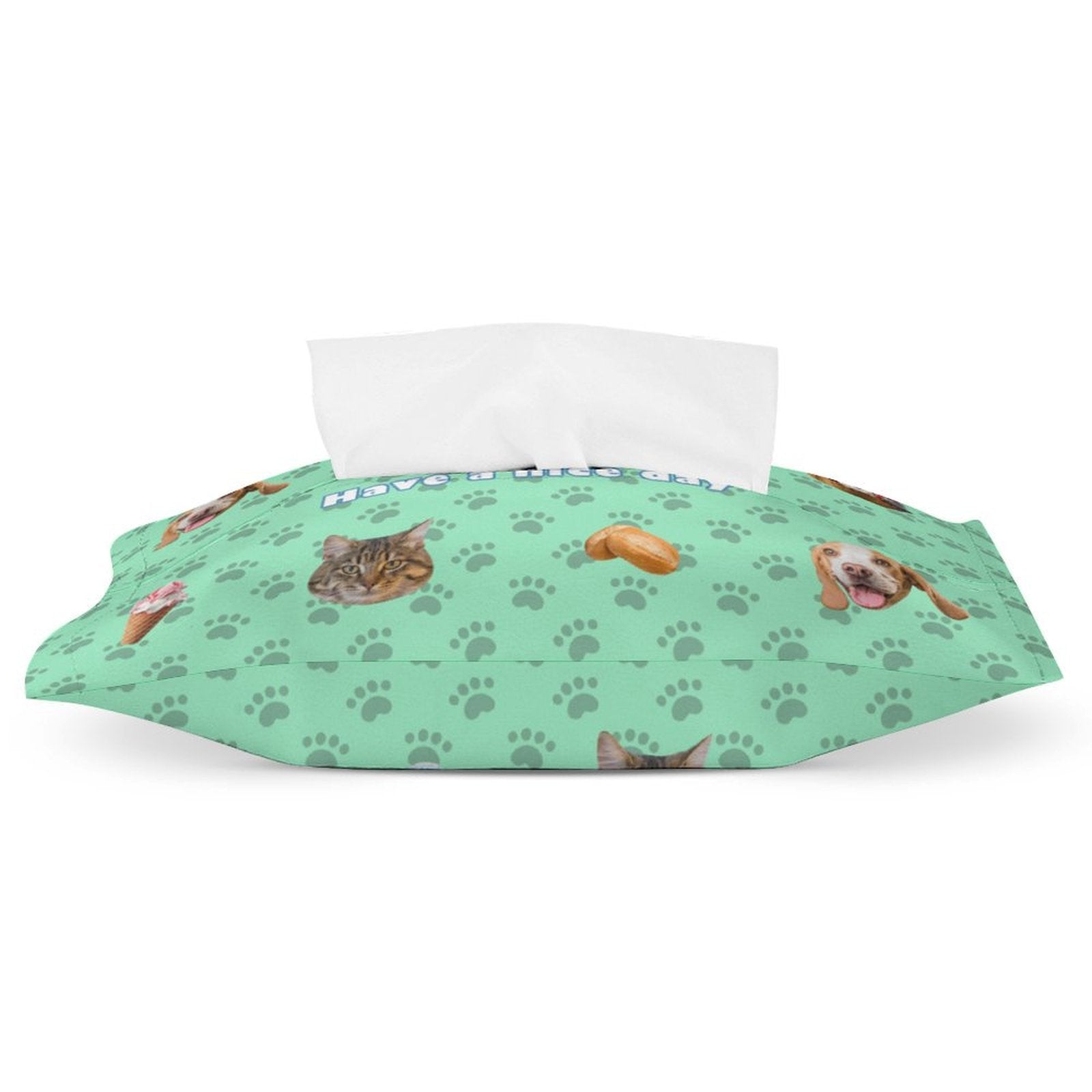 WEPRINTMETissue BoxCustom Pet Face Pet Paws Tissue Box