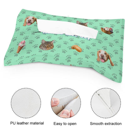 WEPRINTMETissue BoxCustom Pet Face Pet Paws Tissue Box