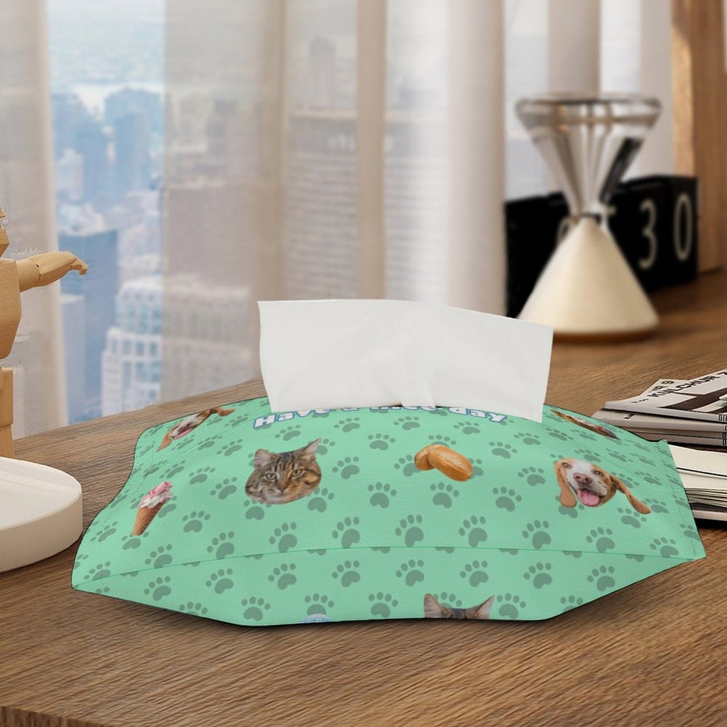 WEPRINTMETissue BoxCustom Pet Face Pet Paws Tissue Box