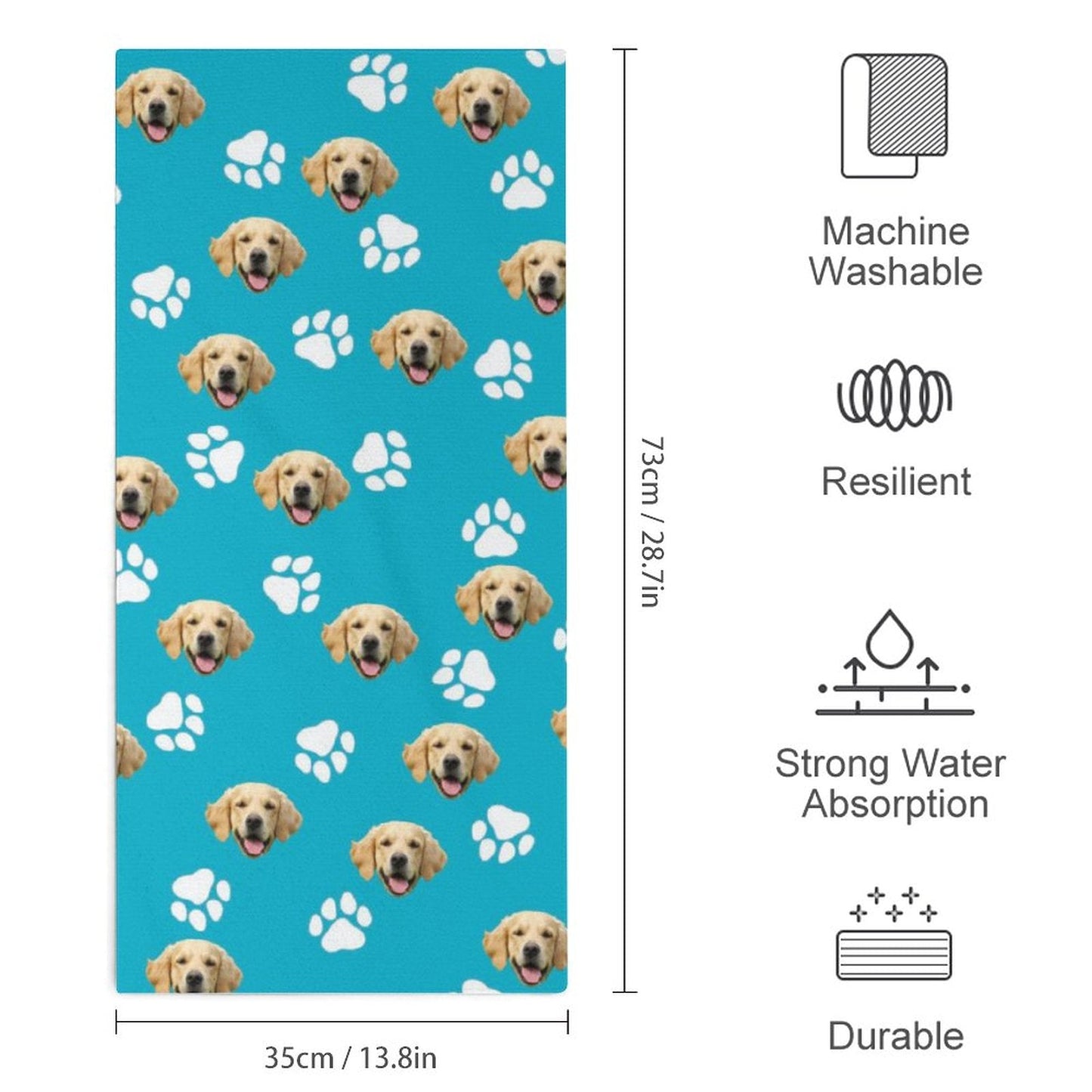 WEPRINTMETowelCustom Pet Face Towel
