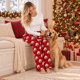 Christmas Pajamas navigation image featuring Custom Christmas Pajama Pants - Dark Red Plaid.