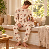 Men’s Pajamas navigation image featuring Custom Pet Face and Name Men's Long Pajama Set.