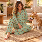 Pajama Sets navigation image featuring Personalized Pet Multi Pet Women's Long Sleeve Pajama Set.