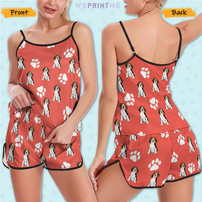 WEPRINTMEWomen Cami PajamasPersonalized Pet Pajamas Lovely Pet and Paws Women's Cami Pajama Set