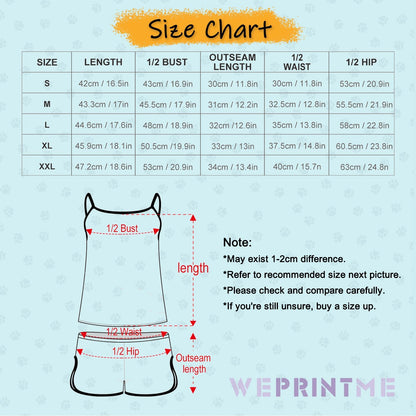 WEPRINTMEWomen Cami PajamasPersonalized Pet Pajamas Lovely Pet and Paws Women's Cami Pajama Set