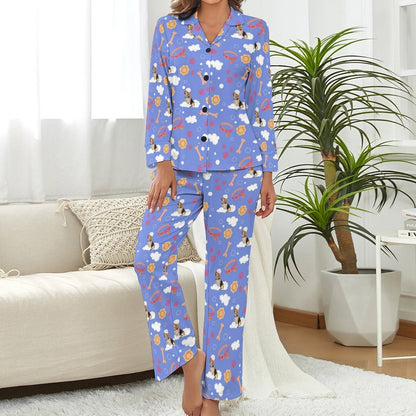 WEPRINTMEWomen Long Sleeve PajamasPersonalized Pet Pajamas Happy Bath Women's Long Sleeve Pajama Set