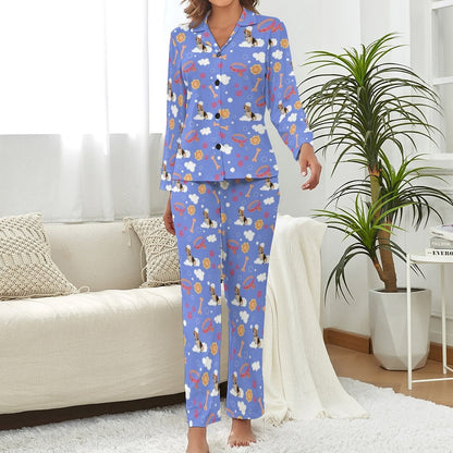 WEPRINTMEWomen Long Sleeve PajamasPersonalized Pet Pajamas Happy Bath Women's Long Sleeve Pajama Set
