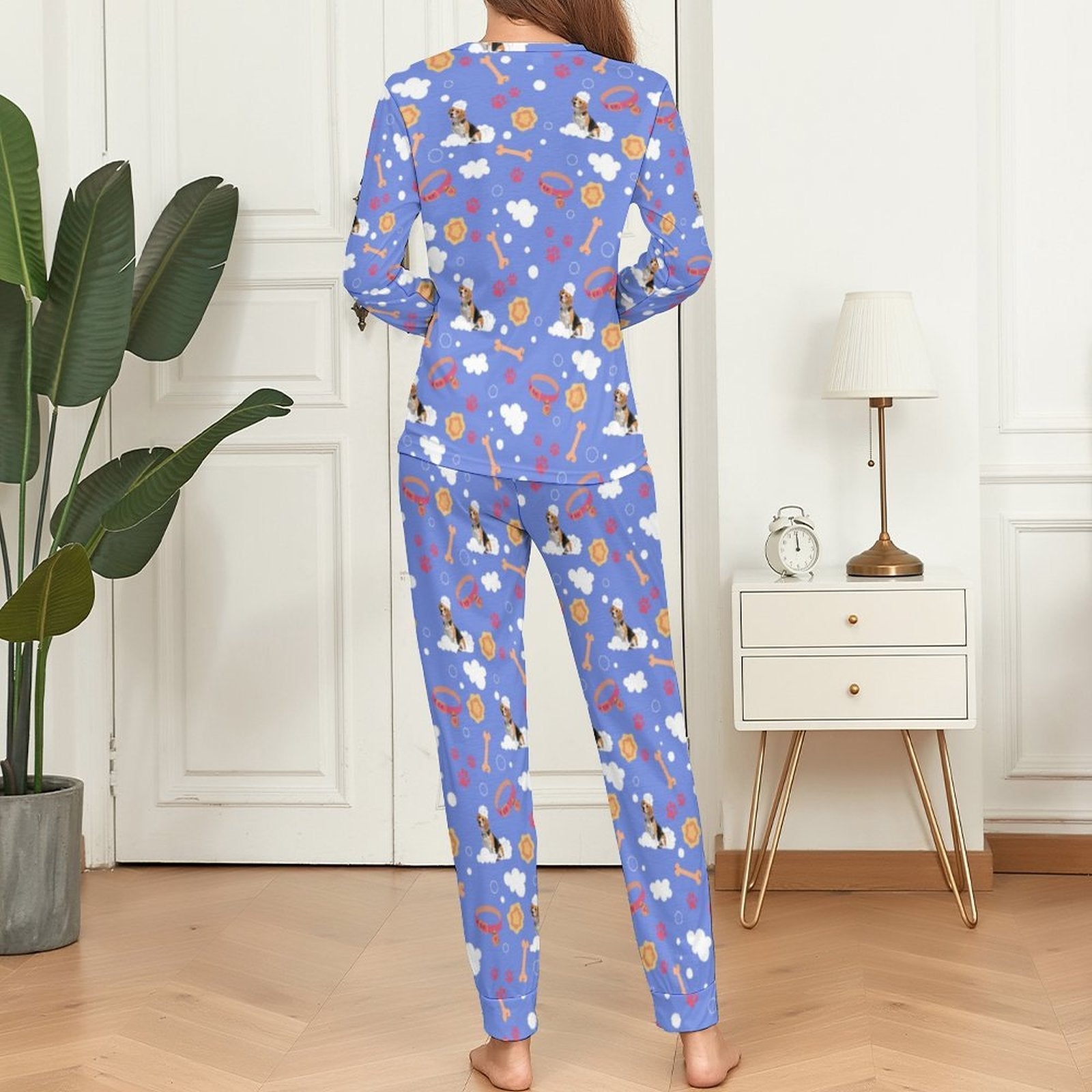 WEPRINTMEWomen Long Sleeve PajamasPersonalized Pet Pajamas Happy Bath Women's Long Sleeve Pajamas