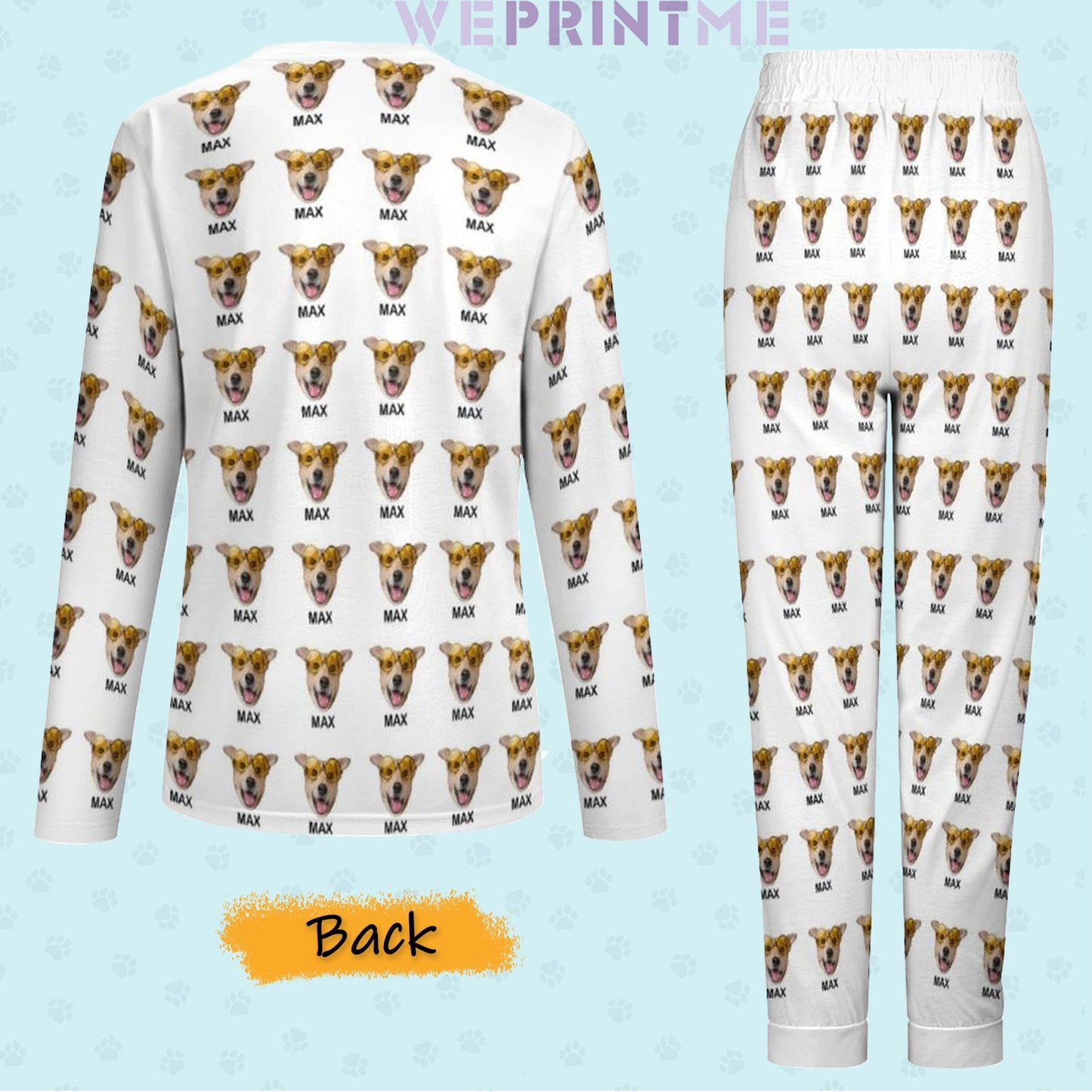 WEPRINTMEWomen Long Sleeve PajamasPersonalized Pet Pajamas Multi Pet Women's Long Sleeve Pajamas