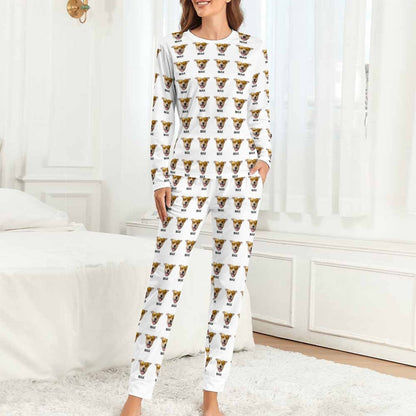 WEPRINTMEWomen Long Sleeve PajamasPersonalized Pet Pajamas Multi Pet Women's Long Sleeve Pajamas