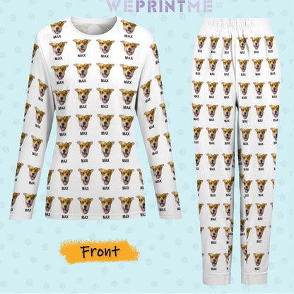 WEPRINTMEWomen Long Sleeve PajamasPersonalized Pet Pajamas Multi Pet Women's Long Sleeve Pajamas