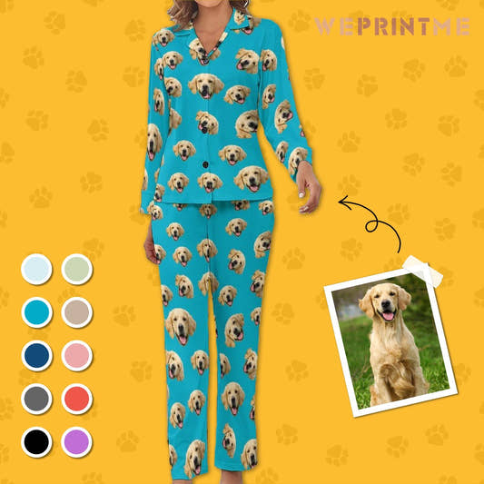 WePrintMeWomen Long Sleeve PajamasPersonalized Pet Pajamas Pet Everywhere Women's Long Sleeve Pajama Set