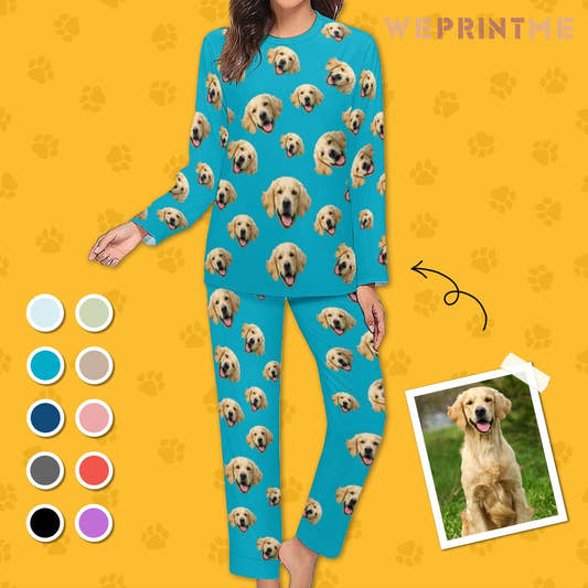 WePrintMeWomen Long Sleeve PajamasPersonalized Pet Pajamas Pet Everywhere Women's Long Sleeve Pajamas
