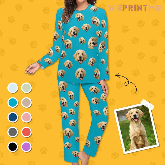 WEPRINTMEWomen Long Sleeve PajamasPersonalized Pet Pajamas Pet Everywhere Women's Long Sleeve Pajamas