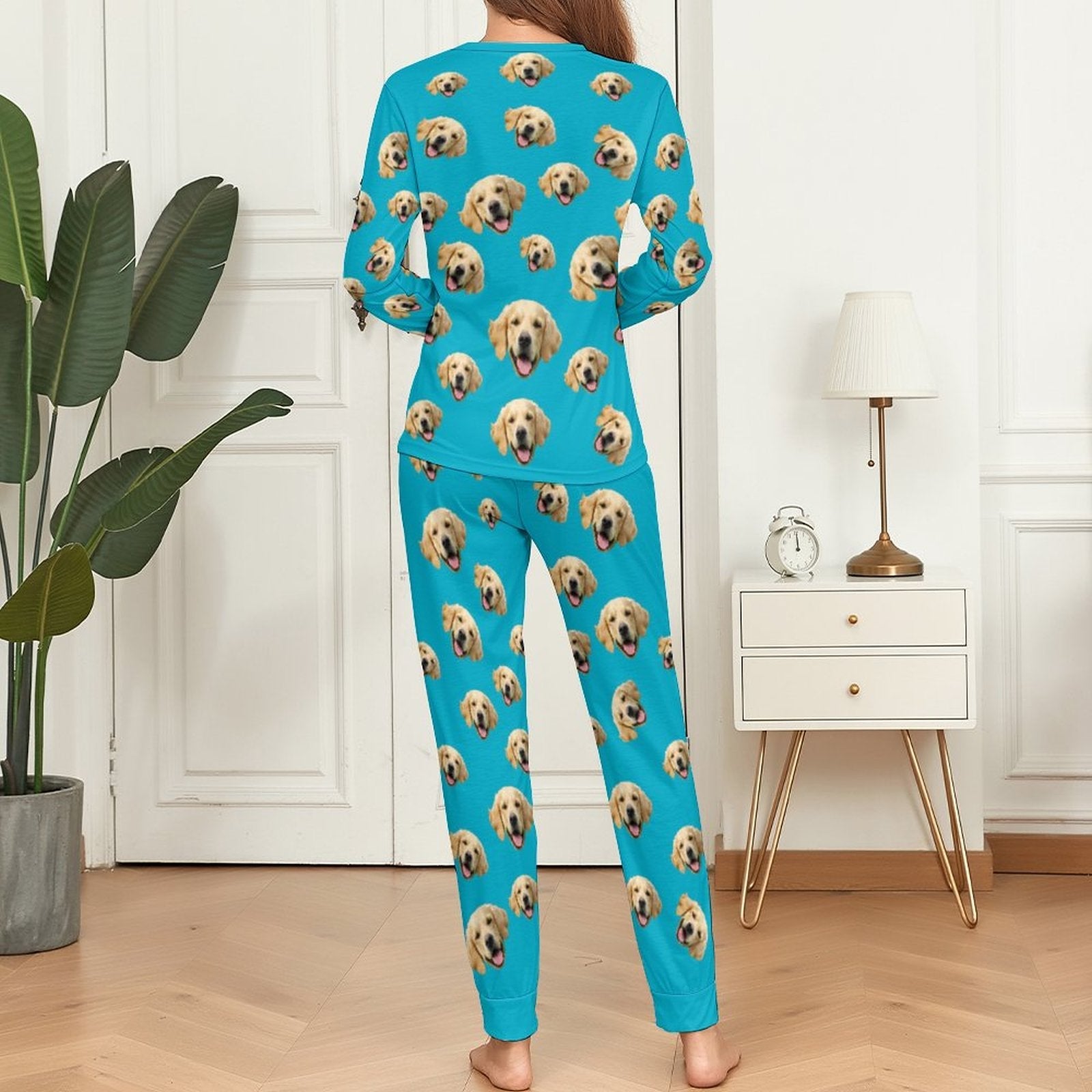 WEPRINTMEWomen Long Sleeve PajamasPersonalized Pet Pajamas Pet Everywhere Women's Long Sleeve Pajamas