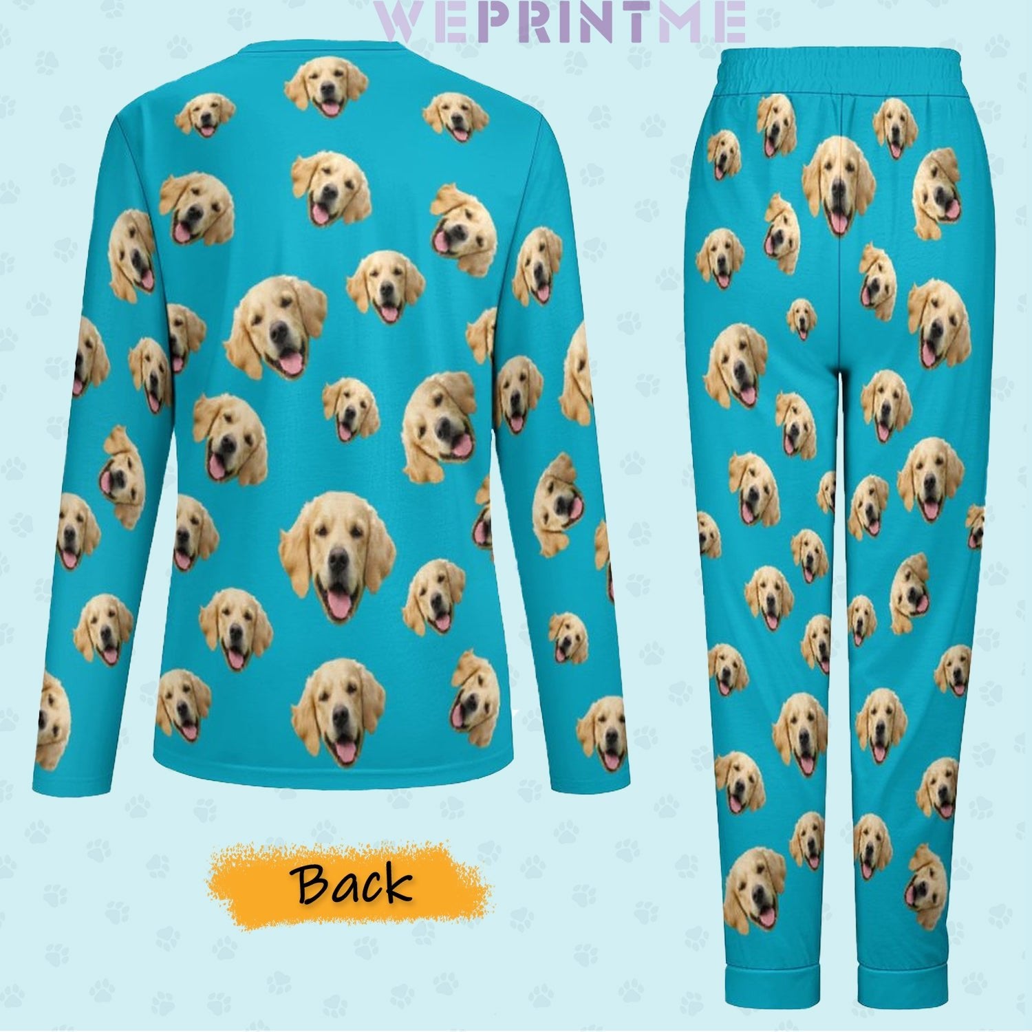 WEPRINTMEWomen Long Sleeve PajamasPersonalized Pet Pajamas Pet Everywhere Women's Long Sleeve Pajamas