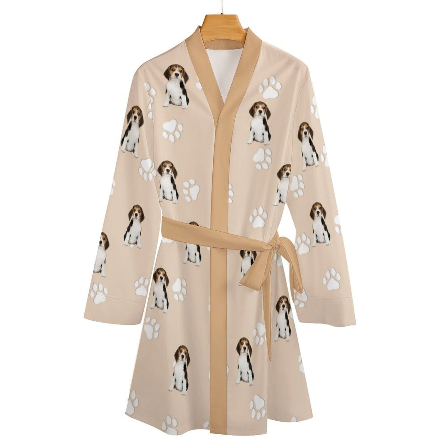 WEPRINTMEWomen RobeCustom Pet Face Women's Long Sleeve Robe