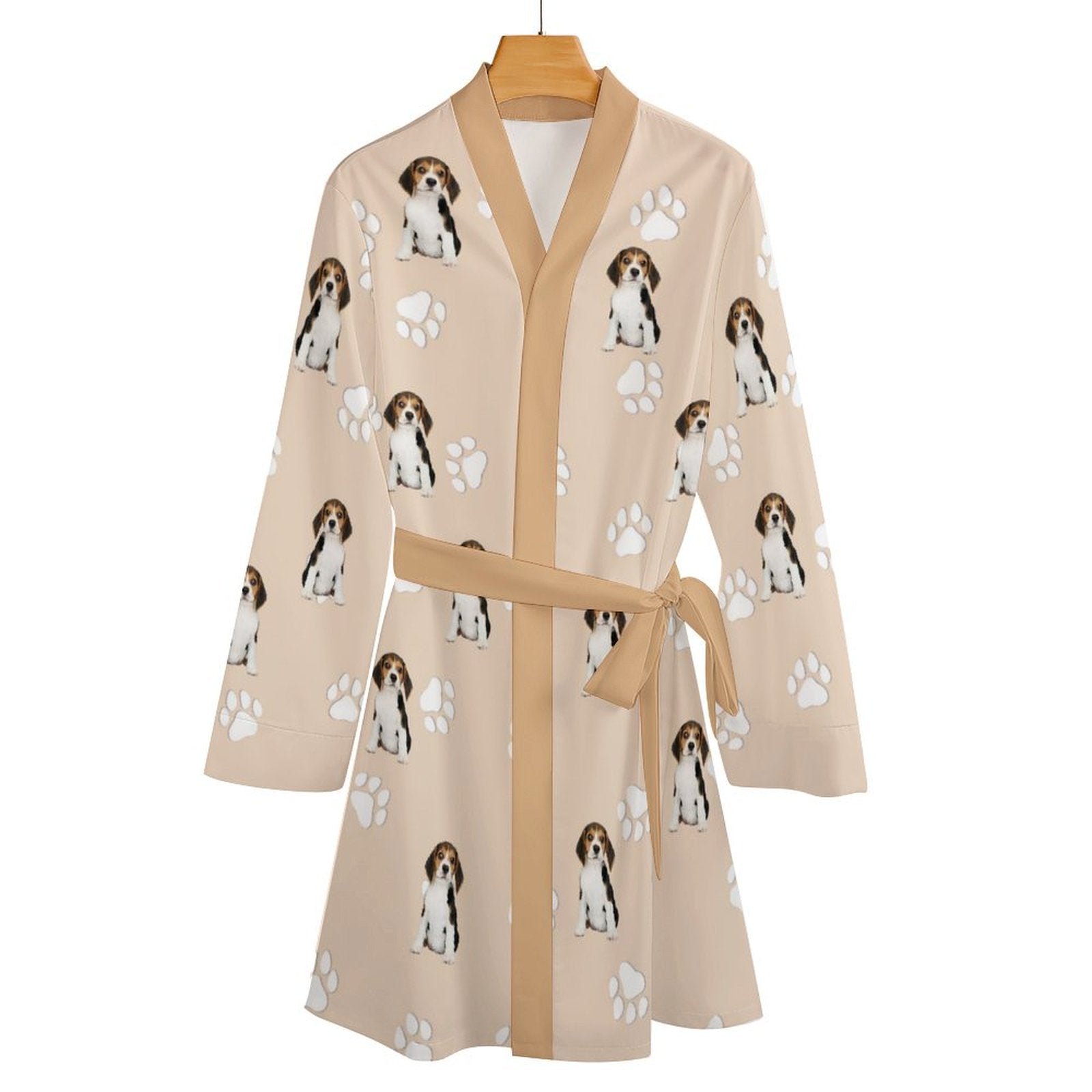 WEPRINTMEWomen RobeCustom Pet Face Women's Long Sleeve Robe