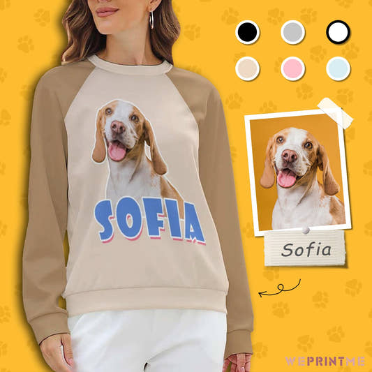 WePrintMeWomen's SweatshirtCustom Pet Face and Name Women's Sweatshirt
